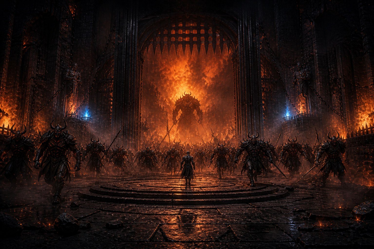 The gate opens